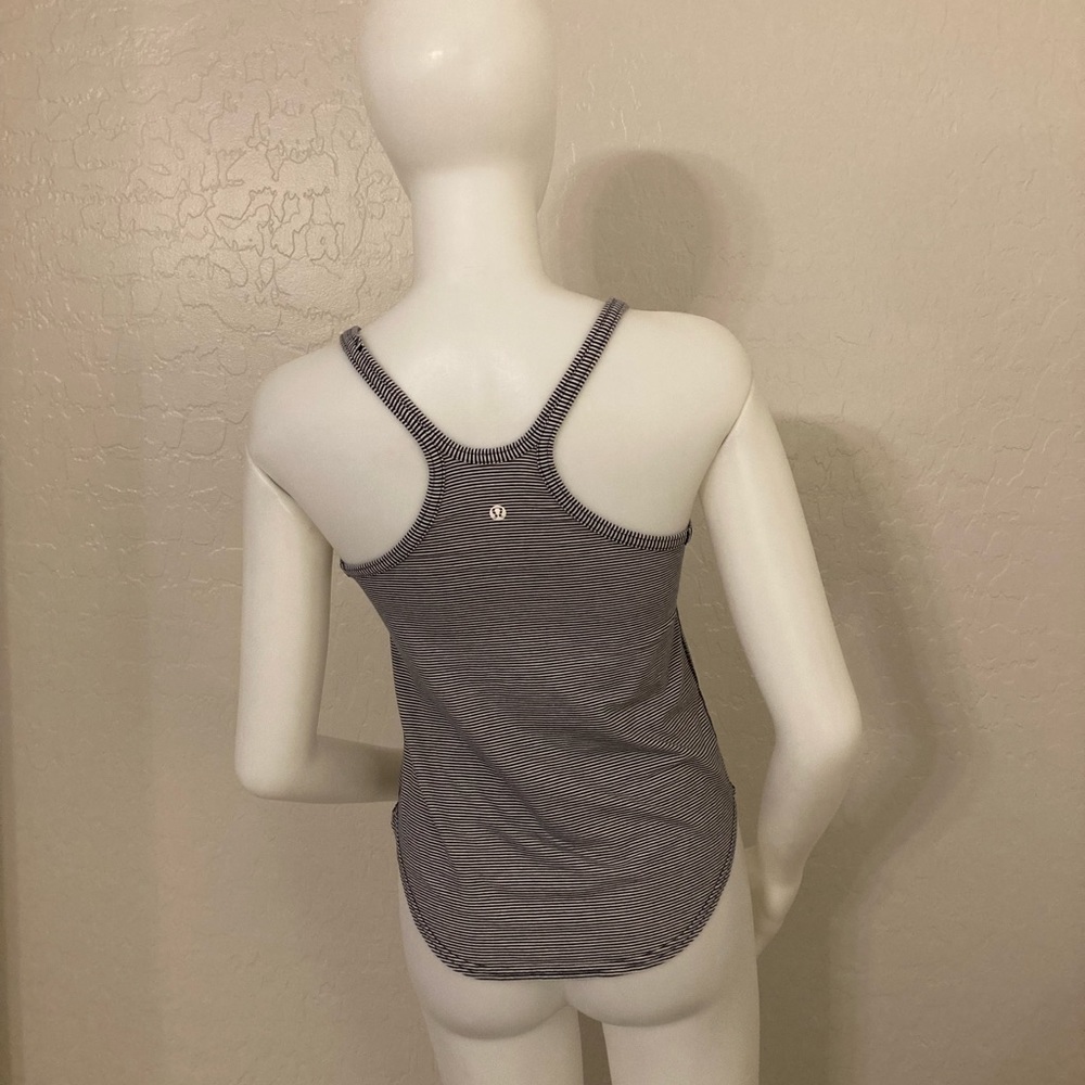 Lululemon Blue and White Striped Racerback Tank Small - Picture 6 of 9